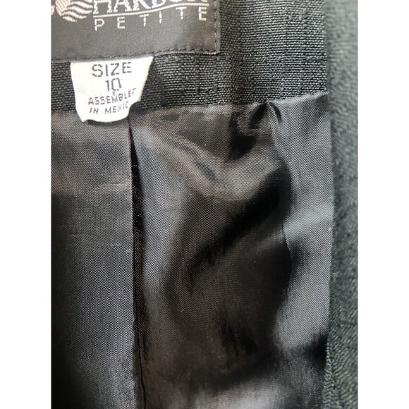 Sag Harbor Womens Petite Size 10 Black 2 Button Career Professional - Picture 6 of 6